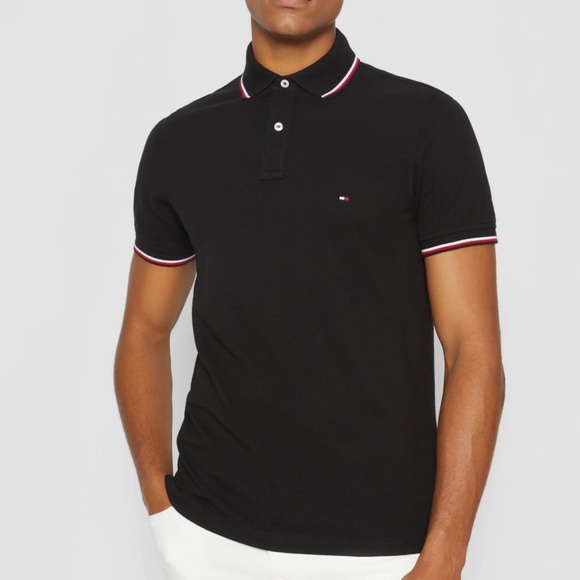 Black Tommy Hilfiger Polo Shirt (S) - Picture 1 of 6
